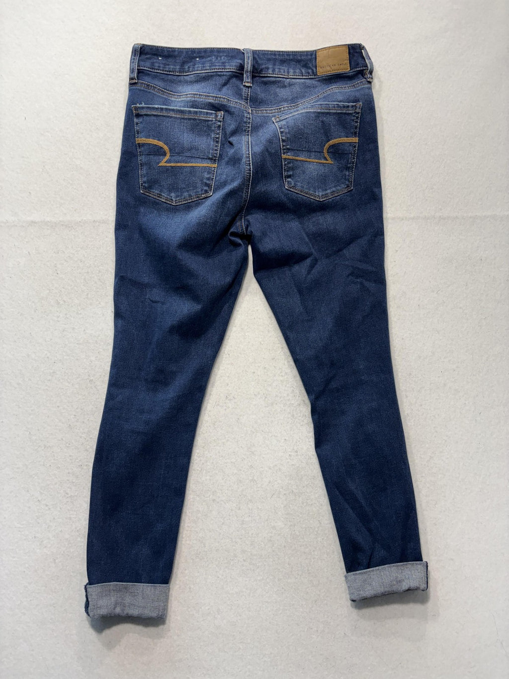 American Eagle High Rise Jegging Jeans Womens 8 Medium Wash Distressed 30x24.5