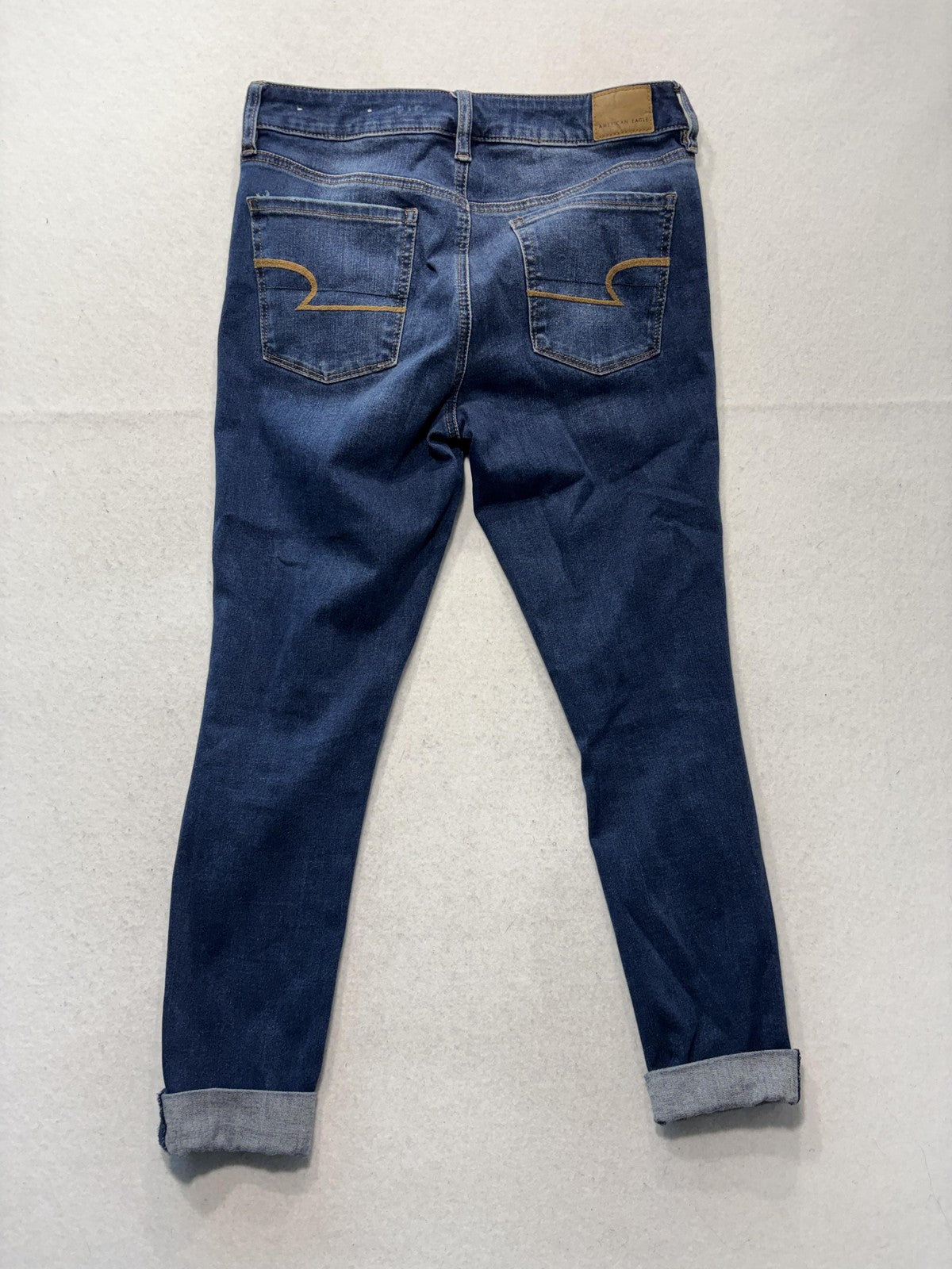 American Eagle High Rise Jegging Jeans Womens 8 Medium Wash Distressed 30x24.5