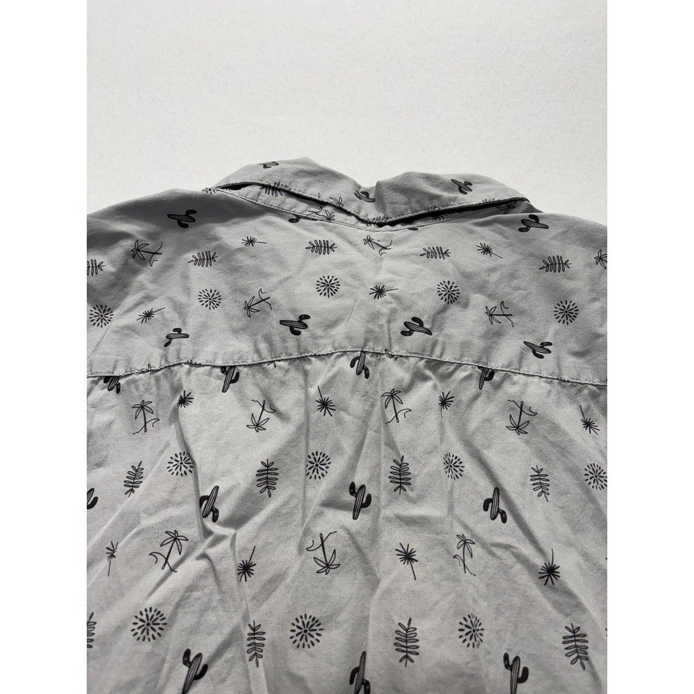 Columbia Shirt Mens Large Gray Desert Print Short Sleeve Button Up Cotton XM8259