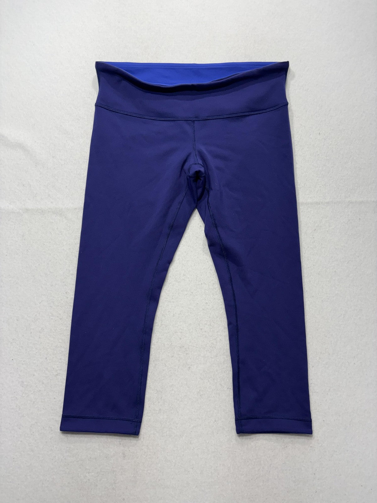 Lululemon Leggings Womens 10 Blue High Rise 22.5" Inseam Capri Yoga Stretch