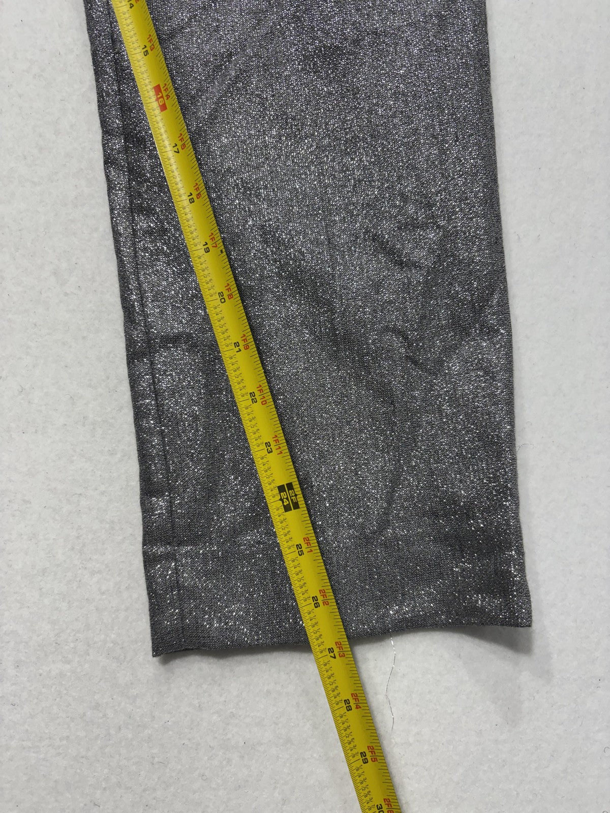 Banana Republic Pants Womens 12 Silver Avery Straight Leg Ankle Glitter Party