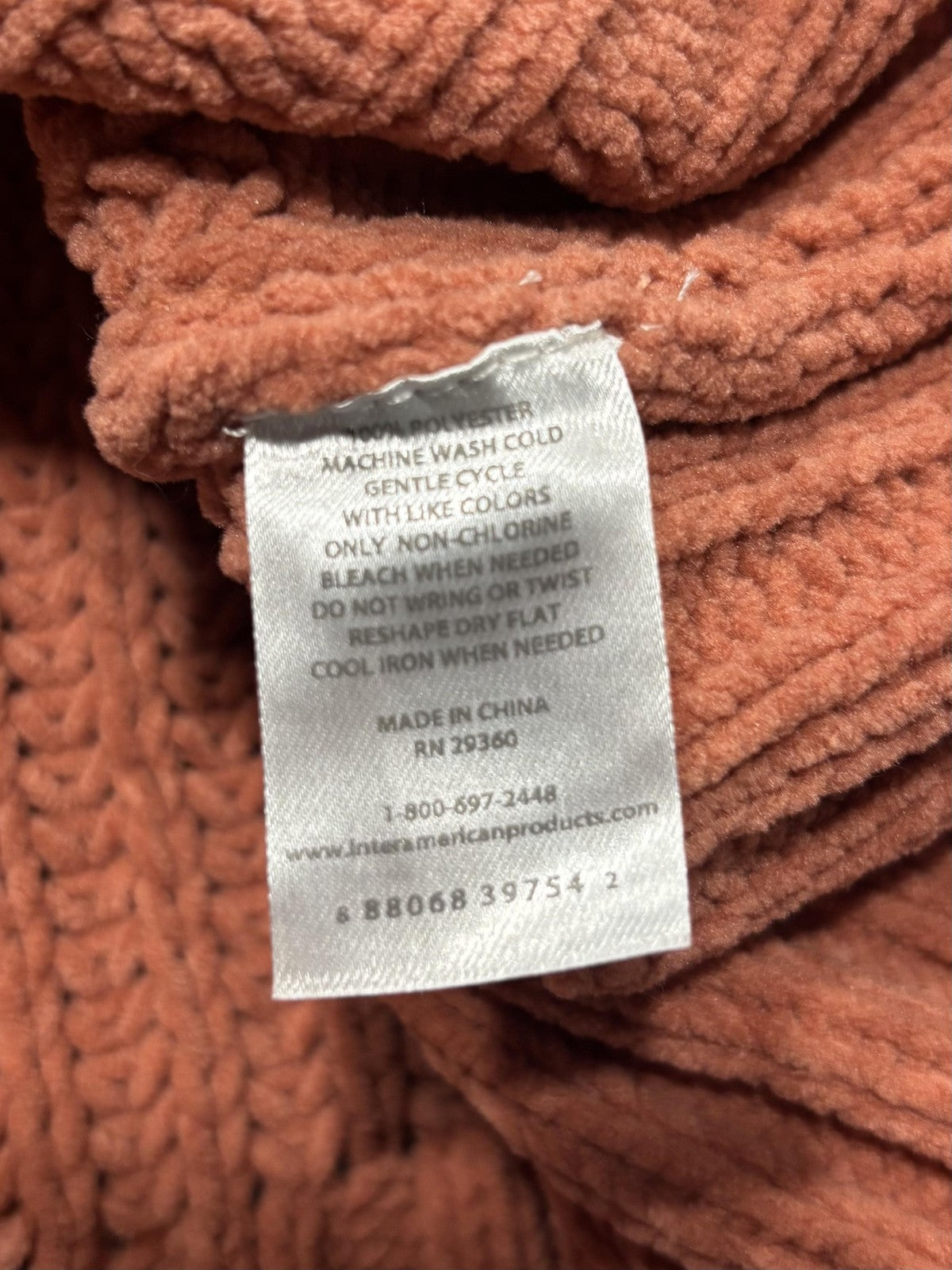 Dip Sweater Womens 2X Plus Orange Crew Neck Raglan Chunky Knit Relaxed Pullover