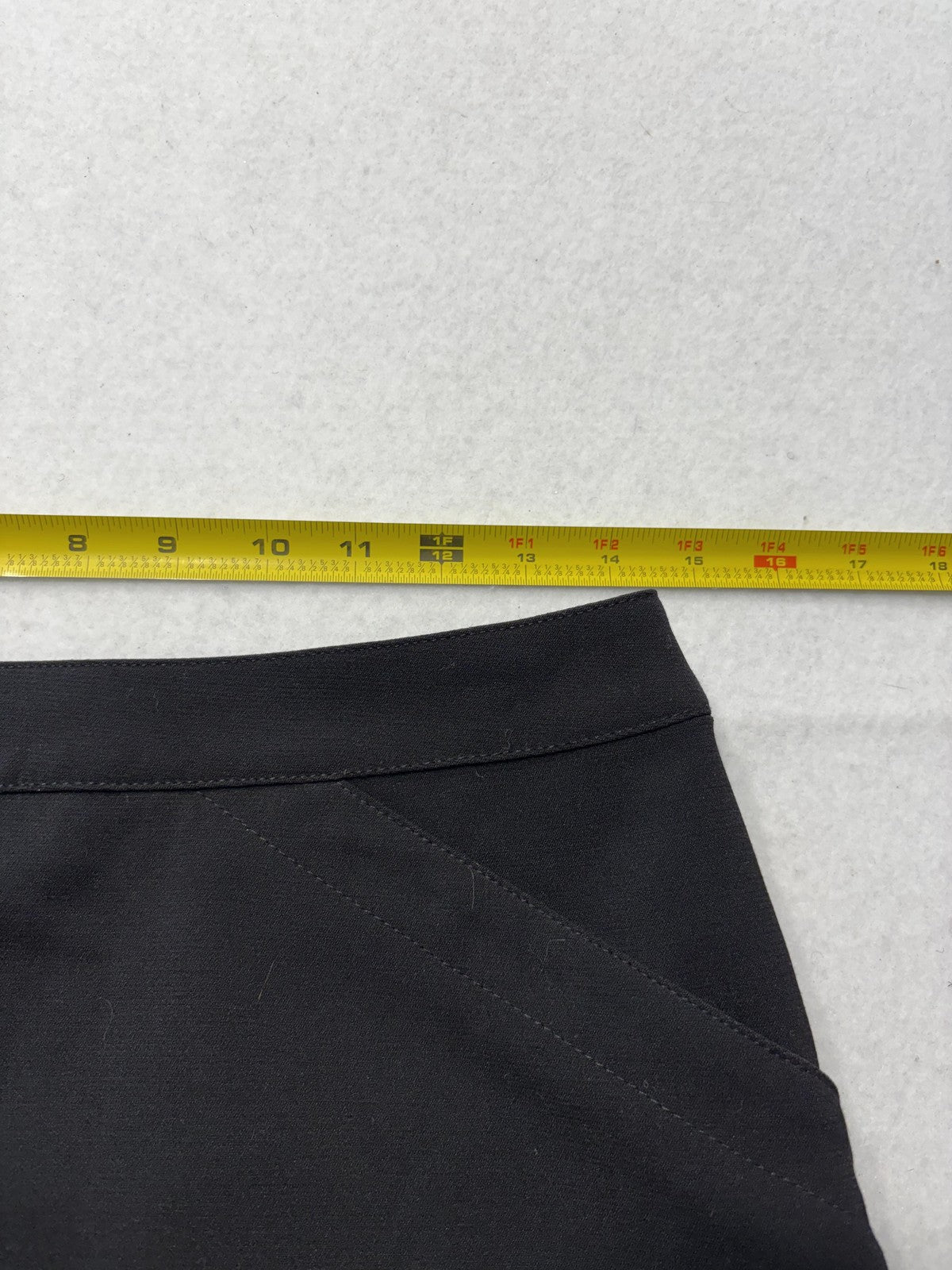 BCBGMAXAZRIA Skirt Womens Small Black Wrap Asymmetric Layered Mini Beckett Zip