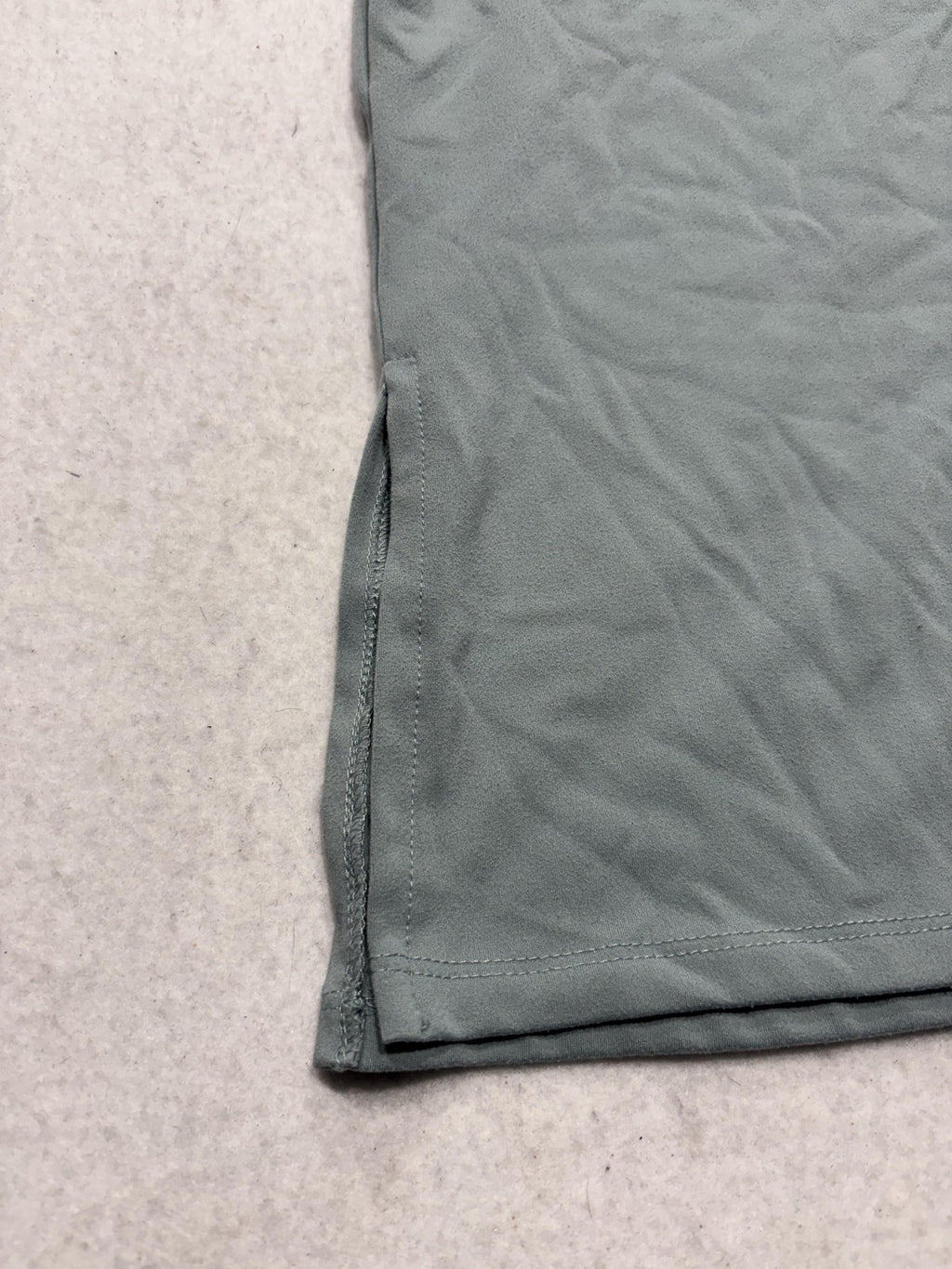 FRANKEE & SKYLARR Shirt Womens Large Green Crew Neck Short Sleeve Tee Stretch