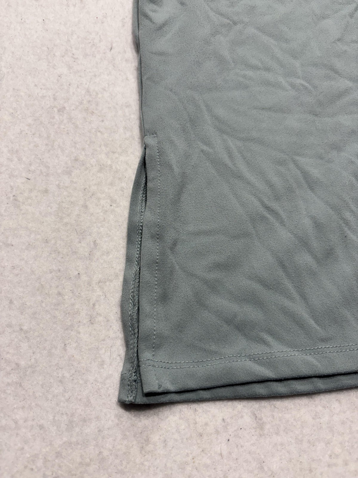 FRANKEE & SKYLARR Shirt Womens Large Green Crew Neck Short Sleeve Tee Stretch