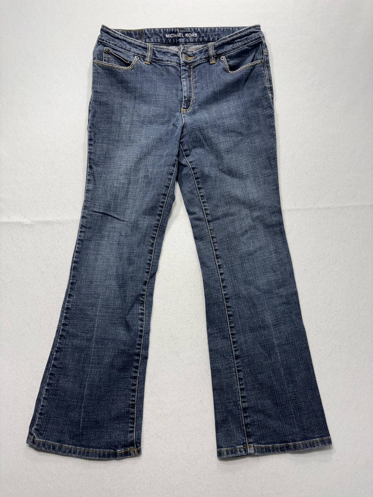 Michael Kors Jeans Womens 8P Blue Medium Wash Mid Rise Bootcut Stretch 30x30