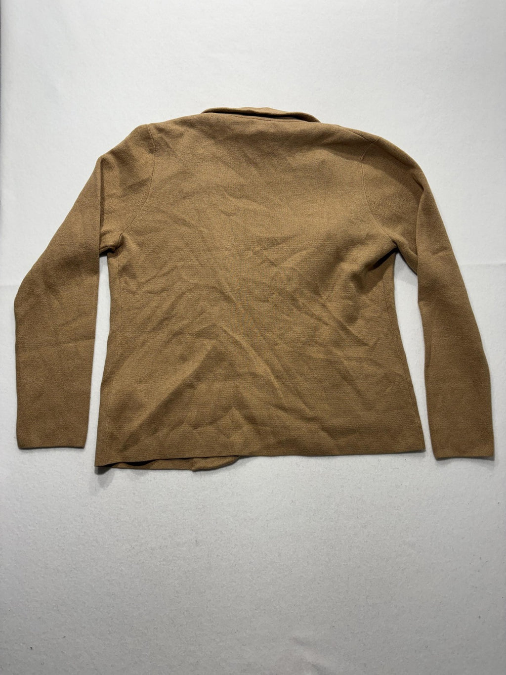 J.Crew Blazer Womens L Brown Knit Cotton One Button Lightweight Jacket Casual