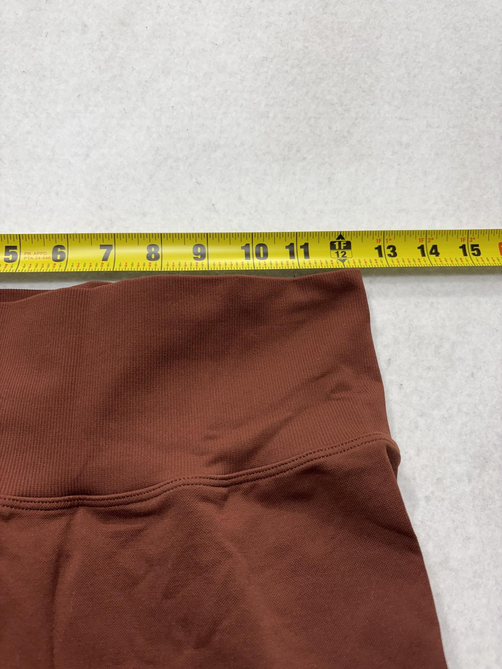 Unbranded Brown High Rise Ruched Back Ankle Leggings Womens M Stretch Athletic