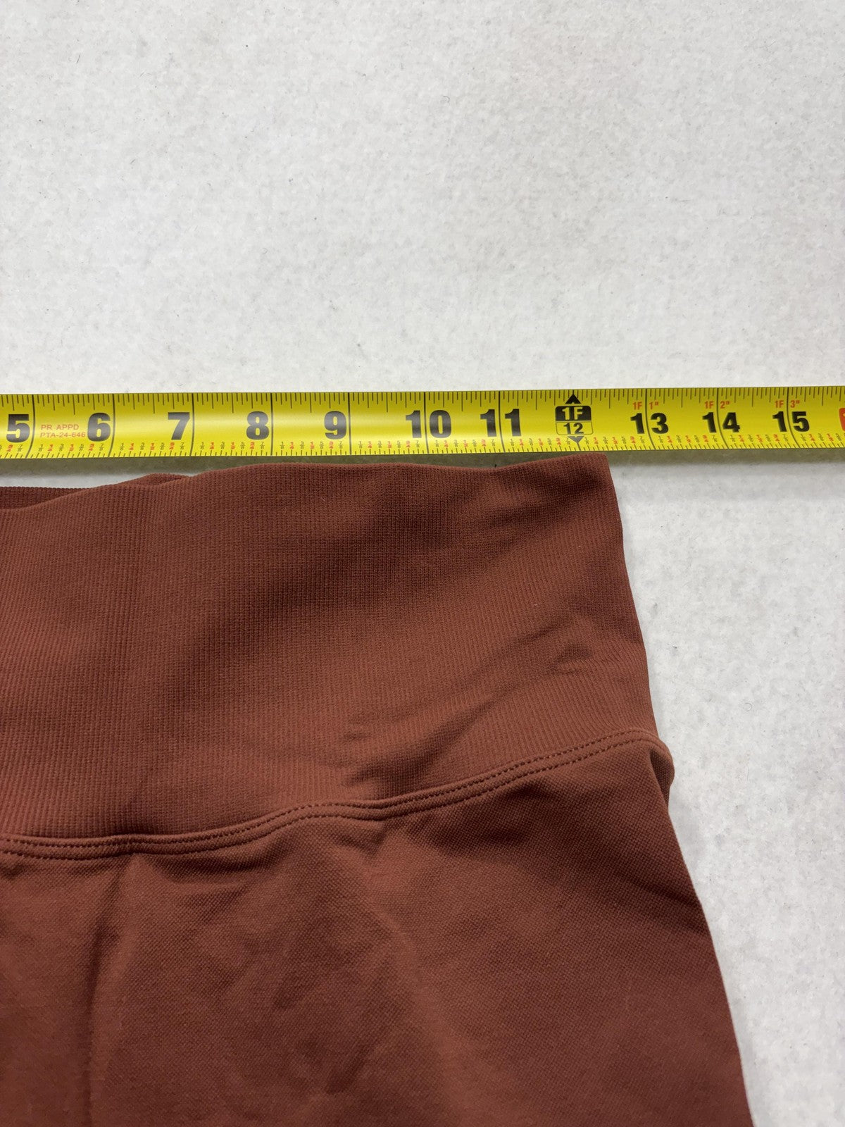 Unbranded Brown High Rise Ruched Back Ankle Leggings Womens M Stretch Athletic