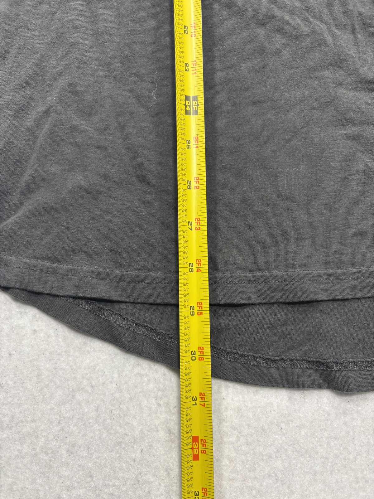 Cotton On Shirt Mens Small Gray Longline Curved Hem Crew Neck Casual Slim Tee
