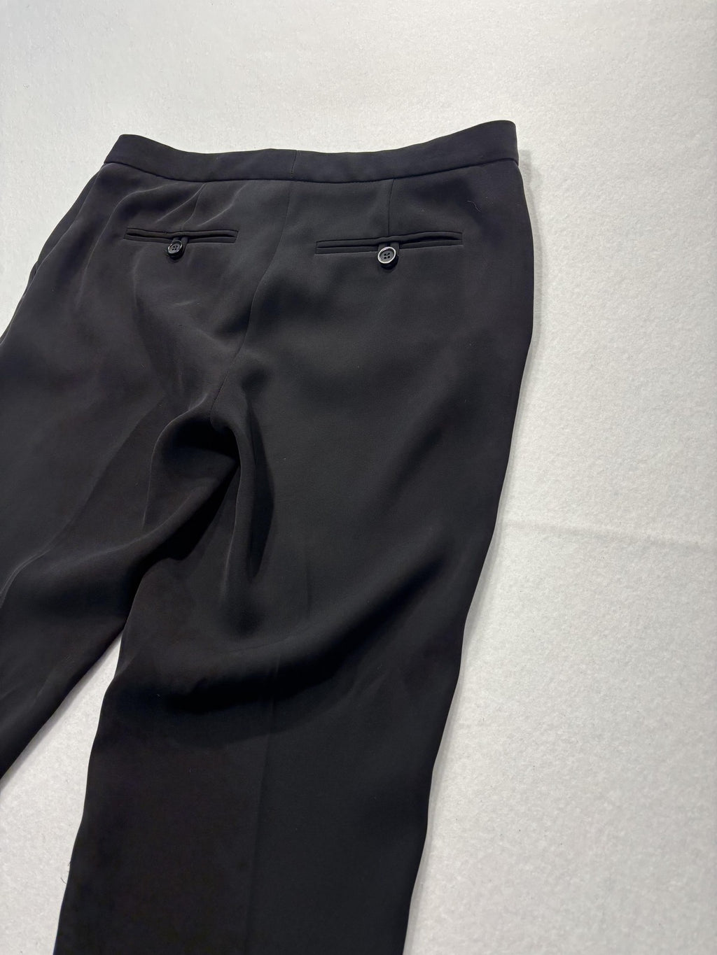 Theory Dress Pants Womens 6 Black Crepe Slim Ankle Lined Flat Front Work Career