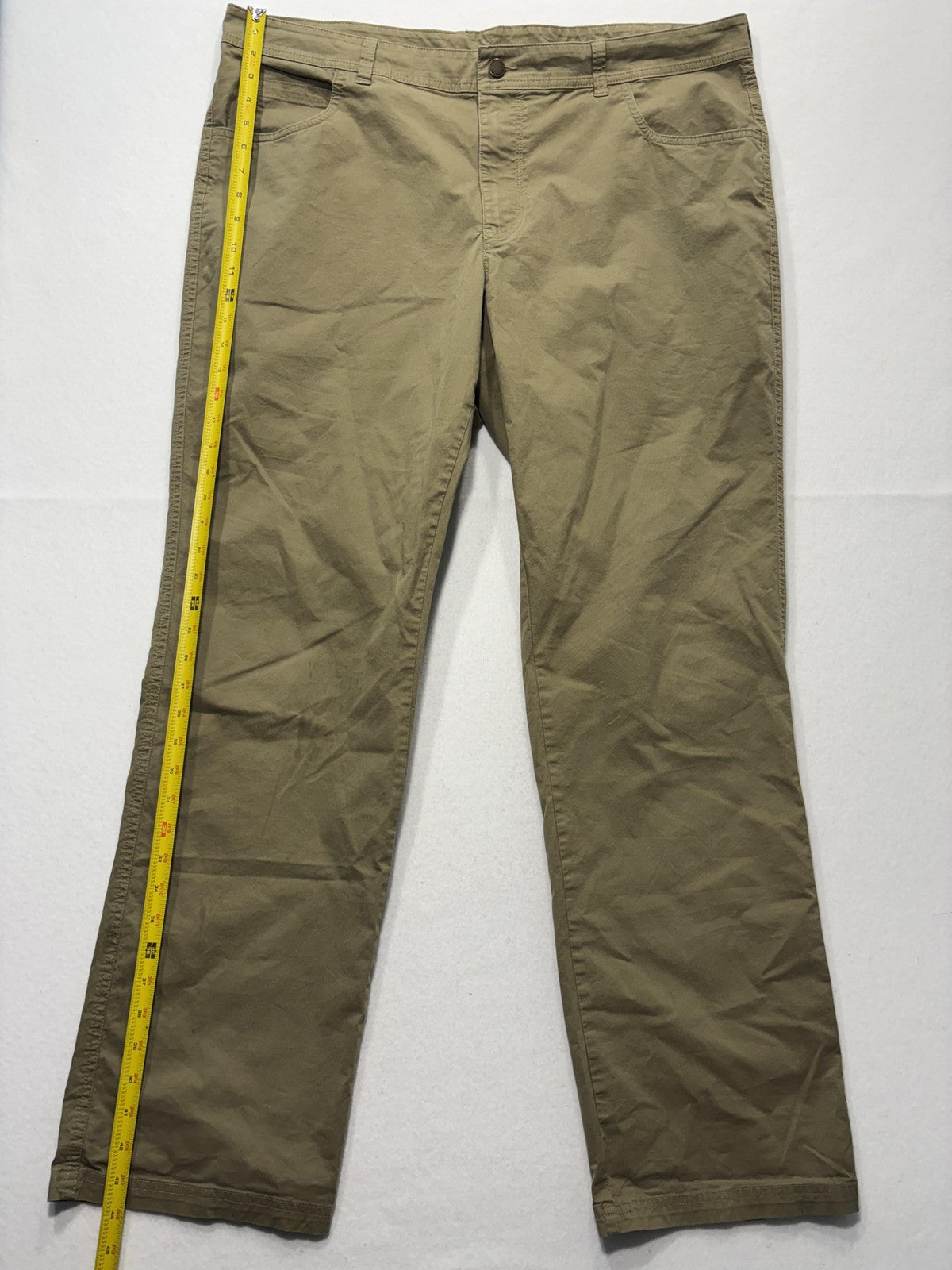 Columbia Khaki Pants Mens 40x34 Green Regular Fit Canvas Stretch Casual Outdoor