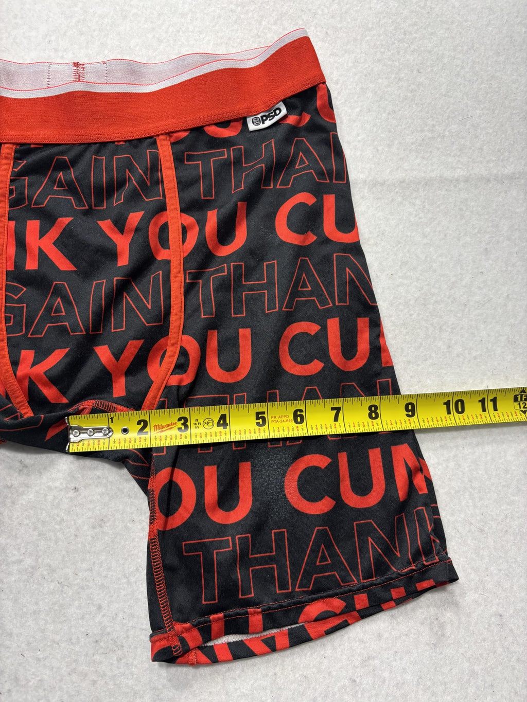 PSD Boxer Briefs Mens Medium Black Thank You Graphic Funny Stretch Underwear