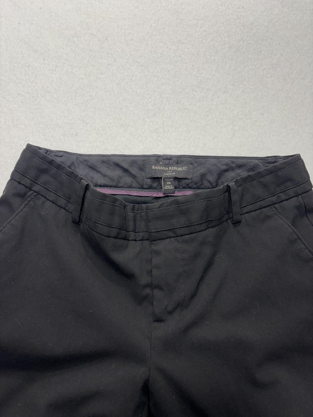 Banana Republic Dress Pants Womens 2R Black Martin Fit Classic Twill Work Career