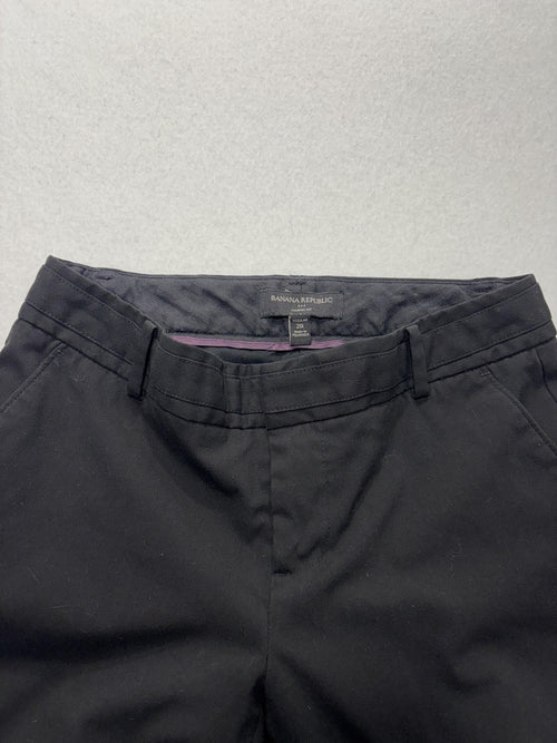 Banana Republic Dress Pants Womens 2R Black Martin Fit Classic Twill Work Career