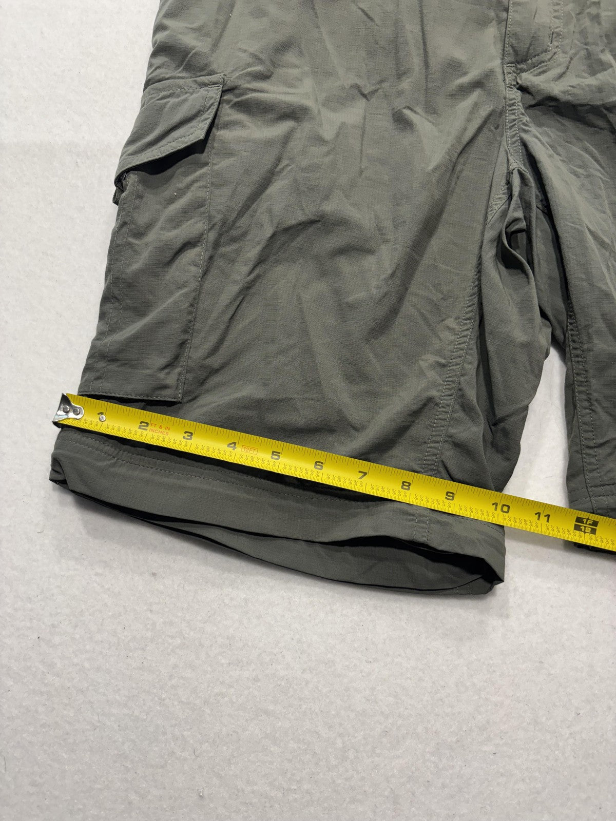 Columbia Omni-Shade Shorts Mens 34 Green Belted Cargo Hiking Quick Dry Outdoor