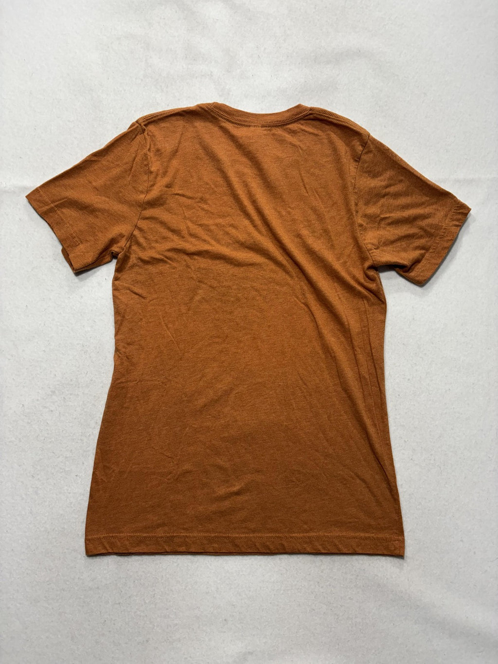 Bella + Canvas Shirt Womens S Orange Fall Vibes Leopard Graphic Tee Bleached