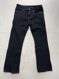 True Religion Ricky Relaxed Straight Jeans Mens 32x32 Black Dark Wash Stretch