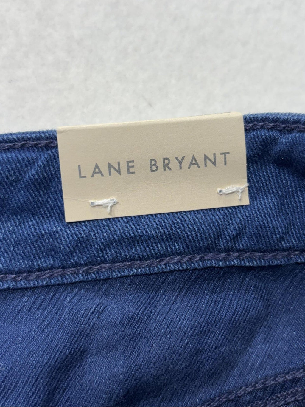 Lane Bryant Shorts Womens 24 Blue Denim Mid Rise Floral Tropical Cut Off