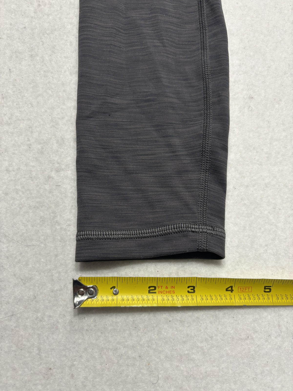 Lululemon Leggings Womens 2 Gray High Rise 26" Inseam Ankle Yoga Stretch Pockets