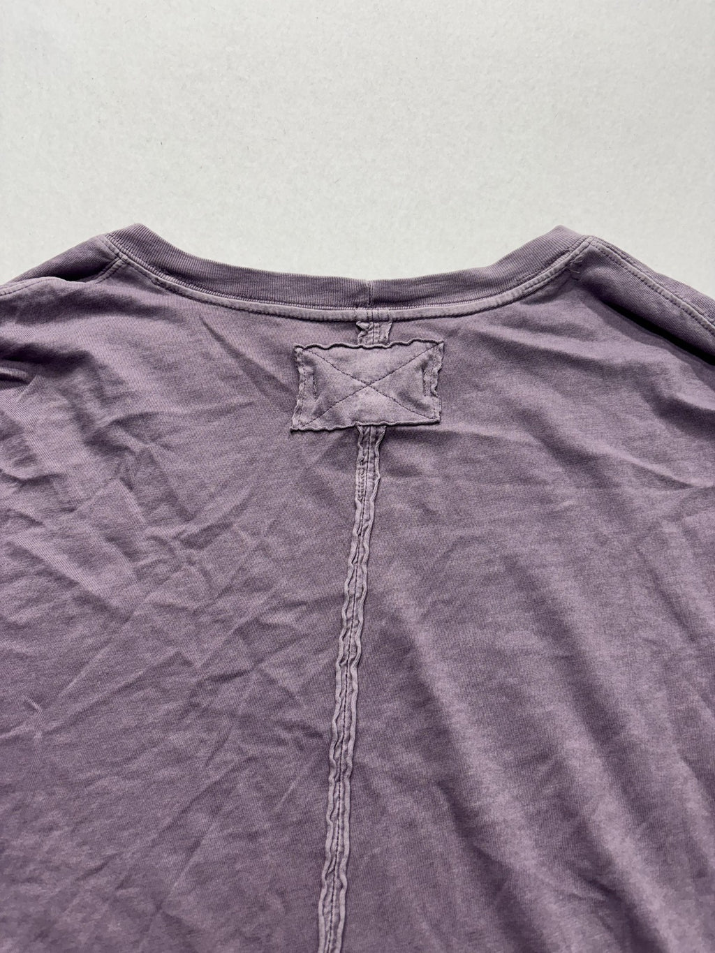 We The Free Shirt Womens Medium Purple Crew Neck Relaxed Fit Short Sleeve Cotton