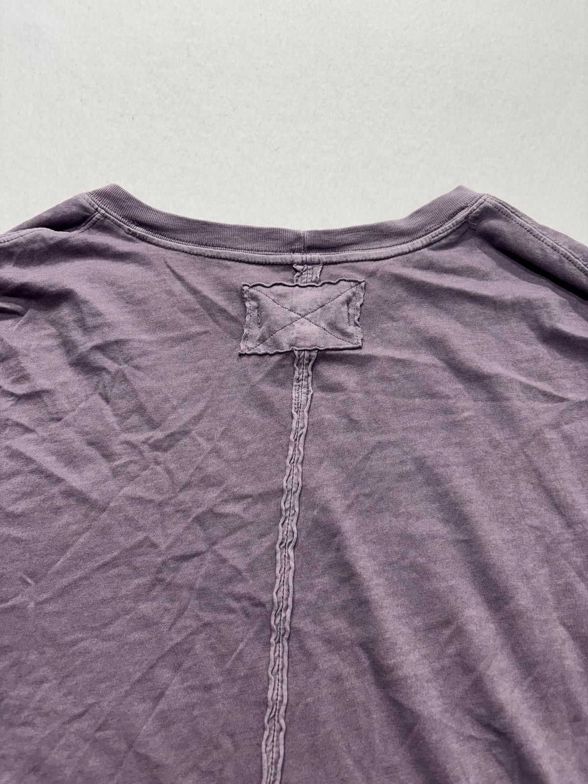 We The Free Shirt Womens Medium Purple Crew Neck Relaxed Fit Short Sleeve Cotton