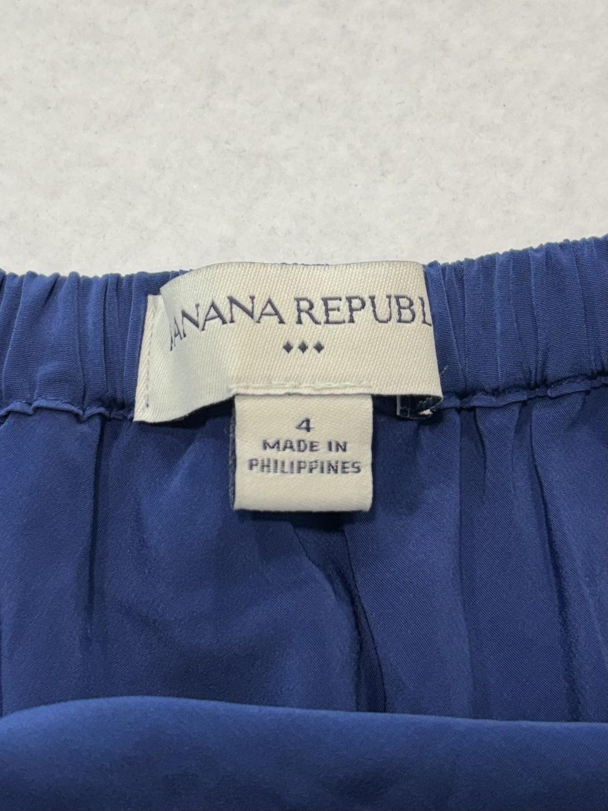 Banana Republic Skirt Womens 4 Blue Pleated Chiffon Knee Length Lined Flowy