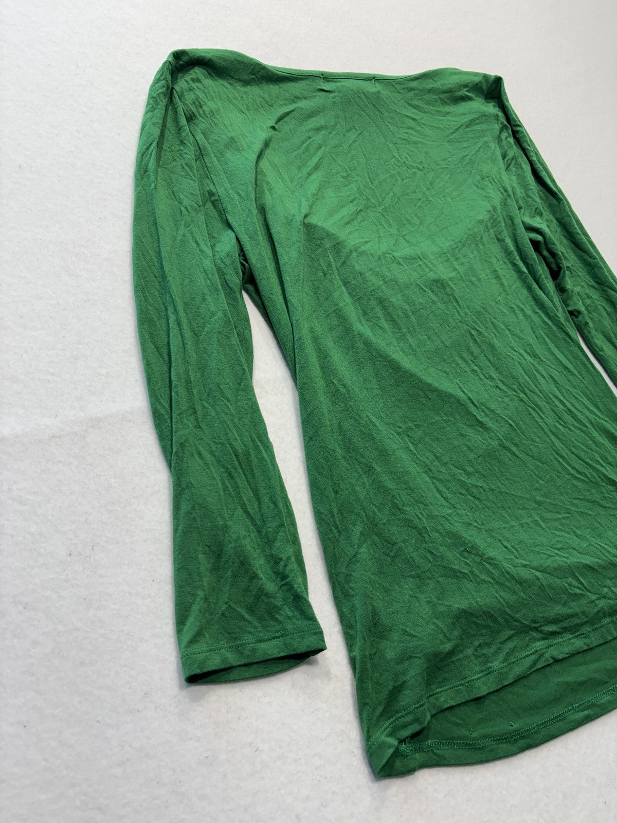 Michael Kors Top Womens Medium Green Cowl Neck 3/4 Sleeve Stretch Tunic Blouse