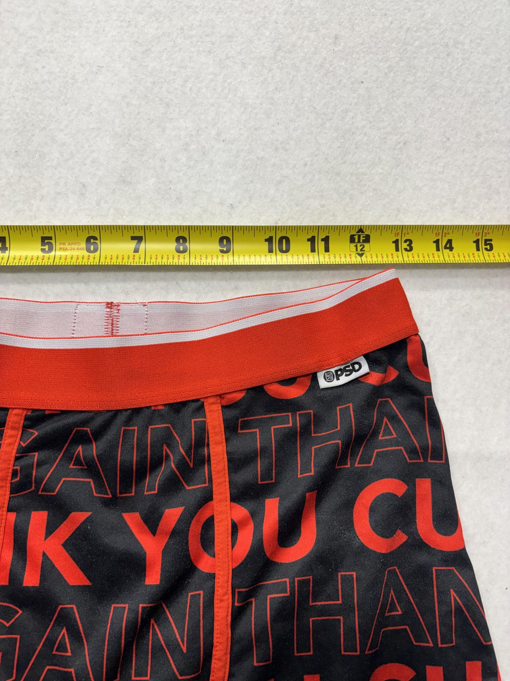 PSD Boxer Briefs Mens Medium Black Thank You Graphic Funny Stretch Underwear