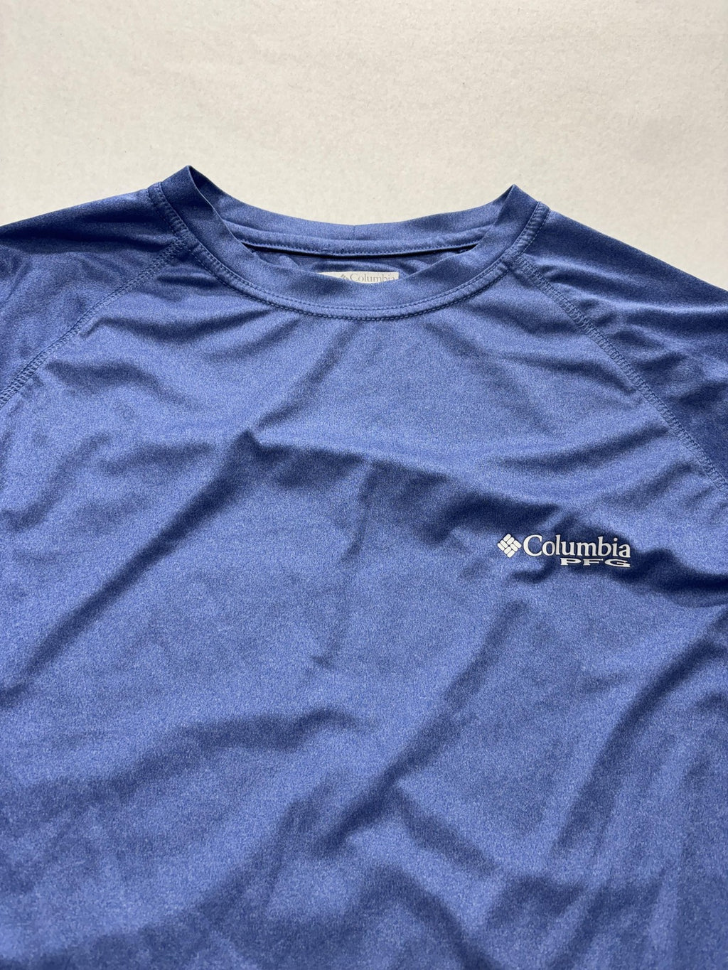Columbia PFG Omni-Shade Shirt Mens Medium Blue Long Sleeve Tee Lightweight