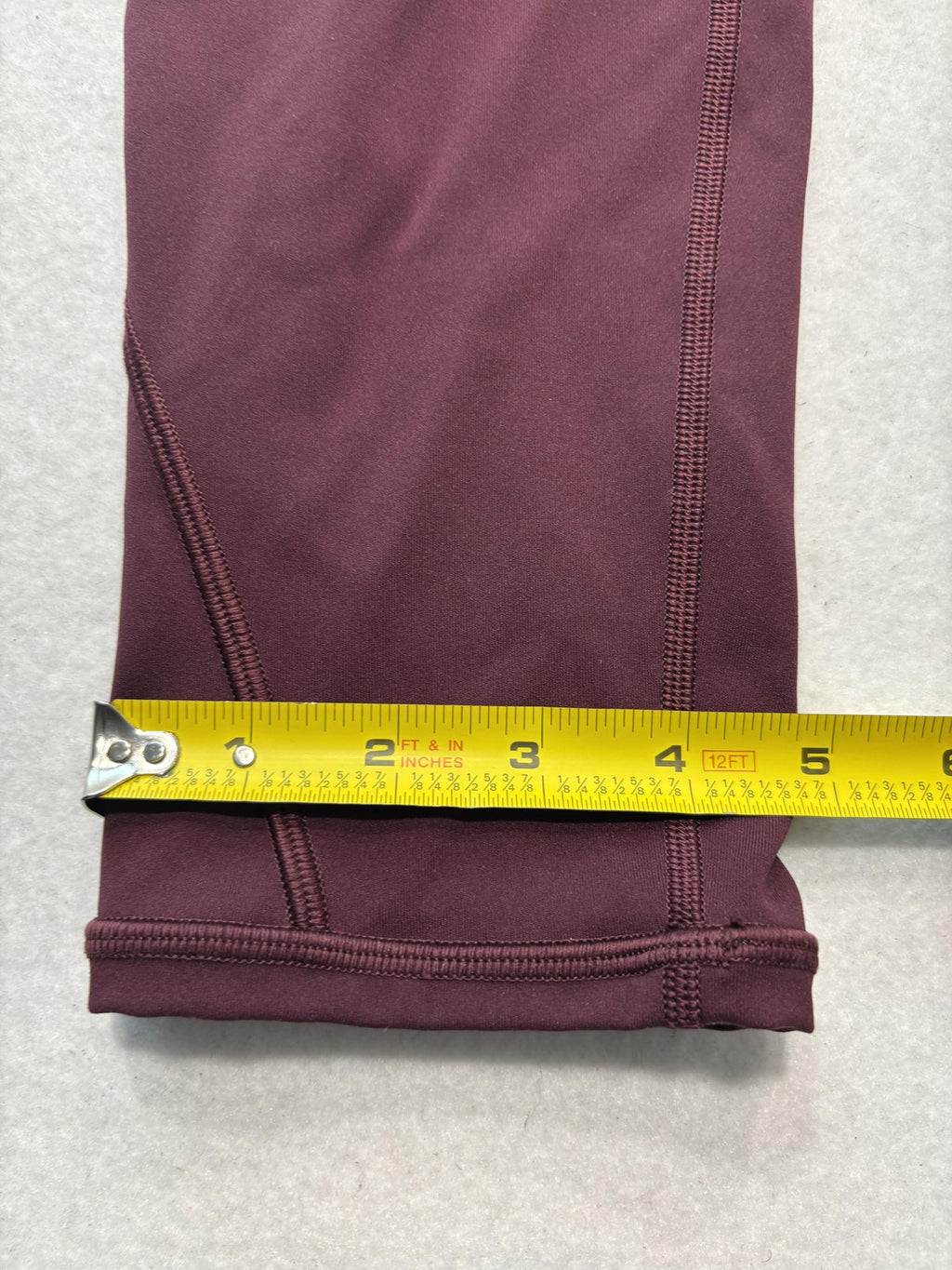 Lululemon Leggings Womens 4 Red Colorblock High Rise Crop 23.5" Inseam Stretch