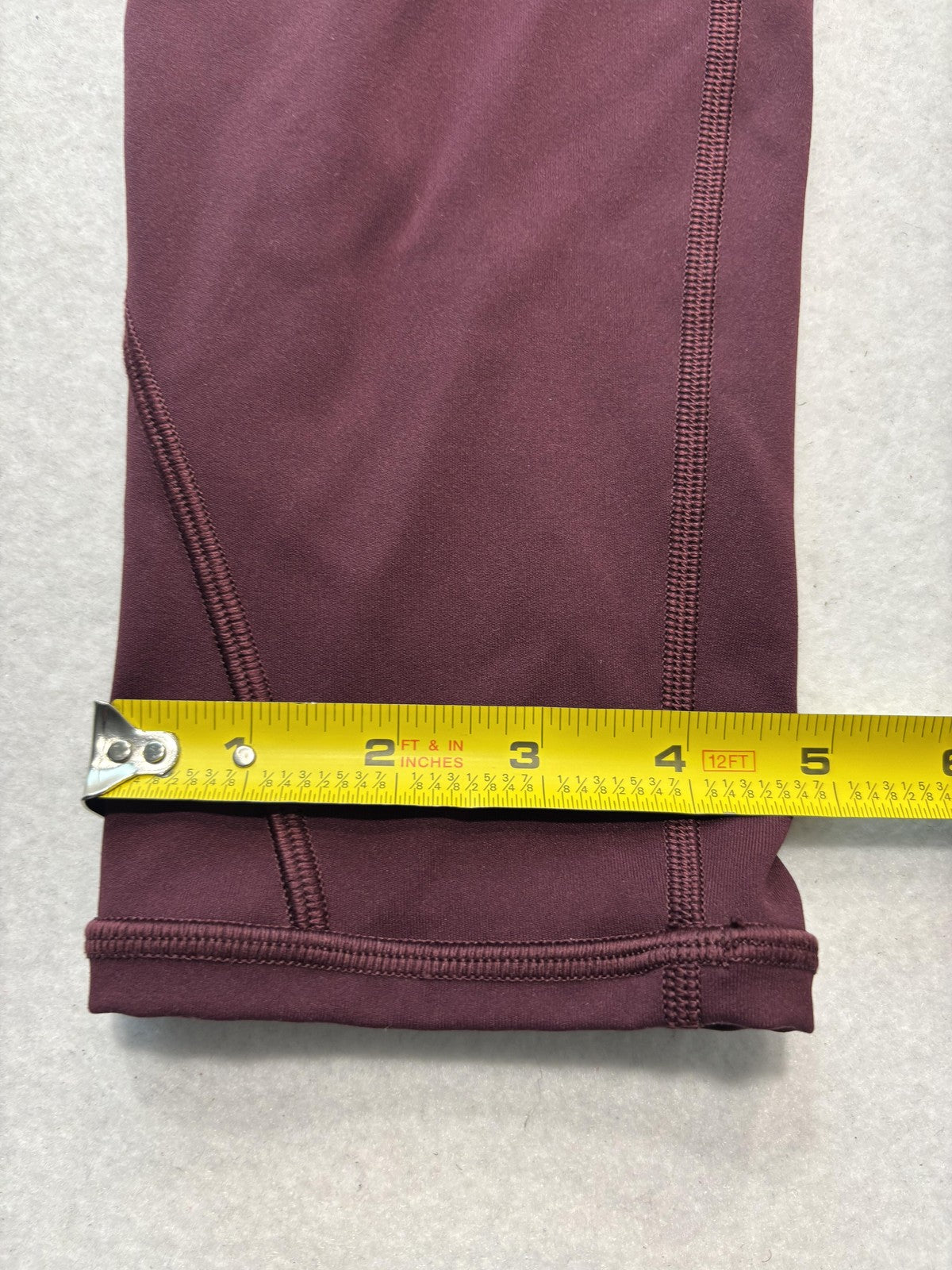 Lululemon Leggings Womens 4 Red Colorblock High Rise Crop 23.5" Inseam Stretch