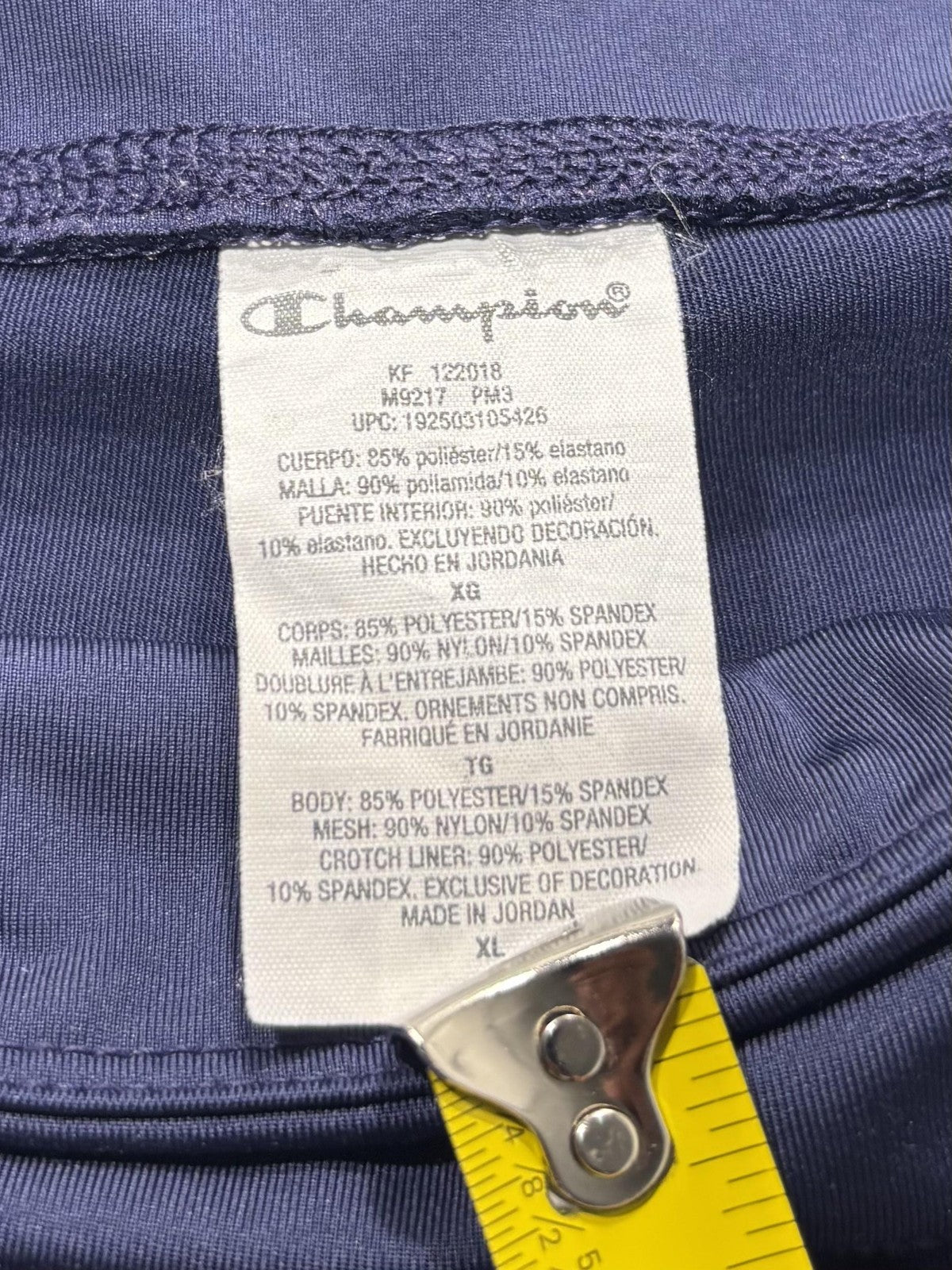 Champion Leggings Womens XL Blue Colorblock Zip Ankle Authentic Athleticwear