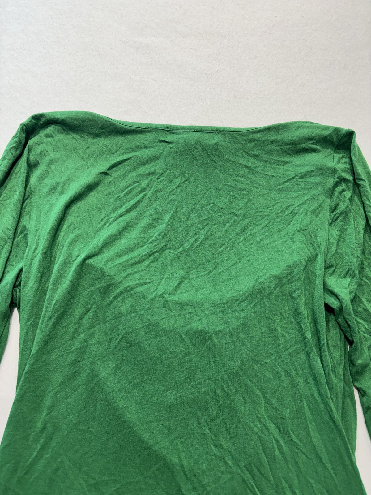 Michael Kors Top Womens Medium Green Cowl Neck 3/4 Sleeve Stretch Tunic Blouse