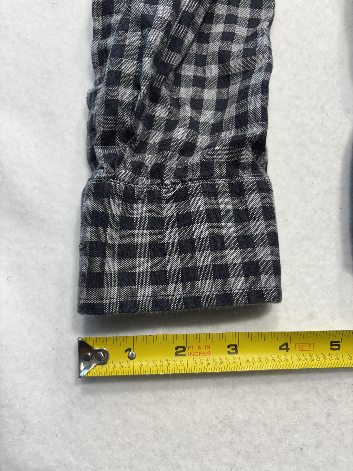 Michael Kors Shirt Mens Medium Gray Check Long Sleeve Button Up Slim Fit