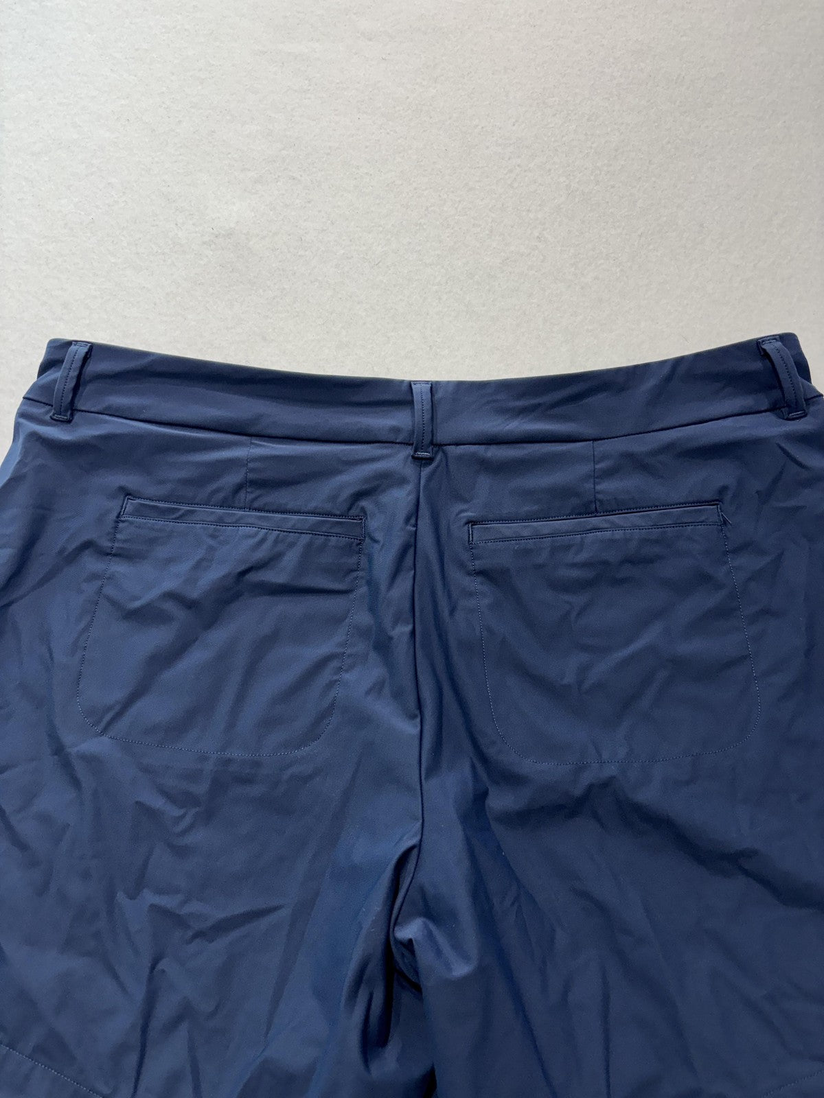 SPANX Shorts Womens XL Blue Chino Pull On Sunshine Solutions Stretch Pockets