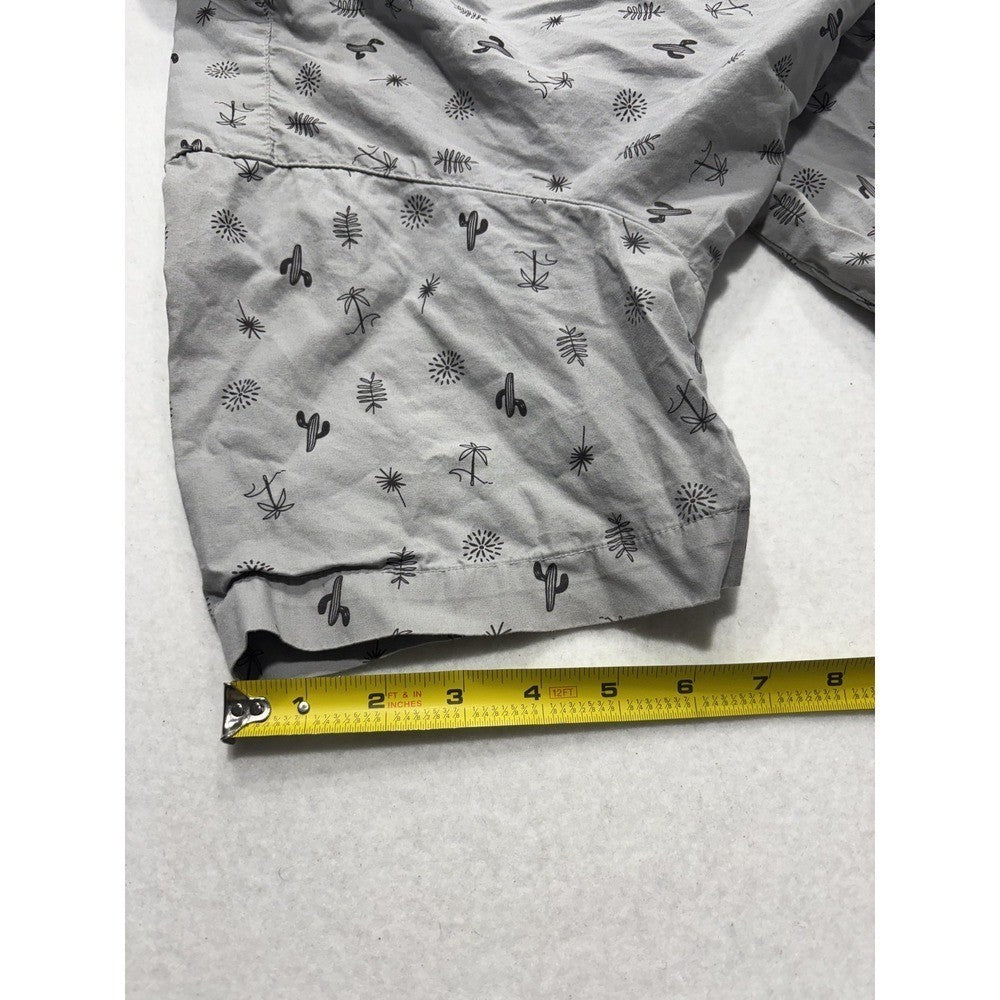 Columbia Shirt Mens Large Gray Desert Print Short Sleeve Button Up Cotton XM8259