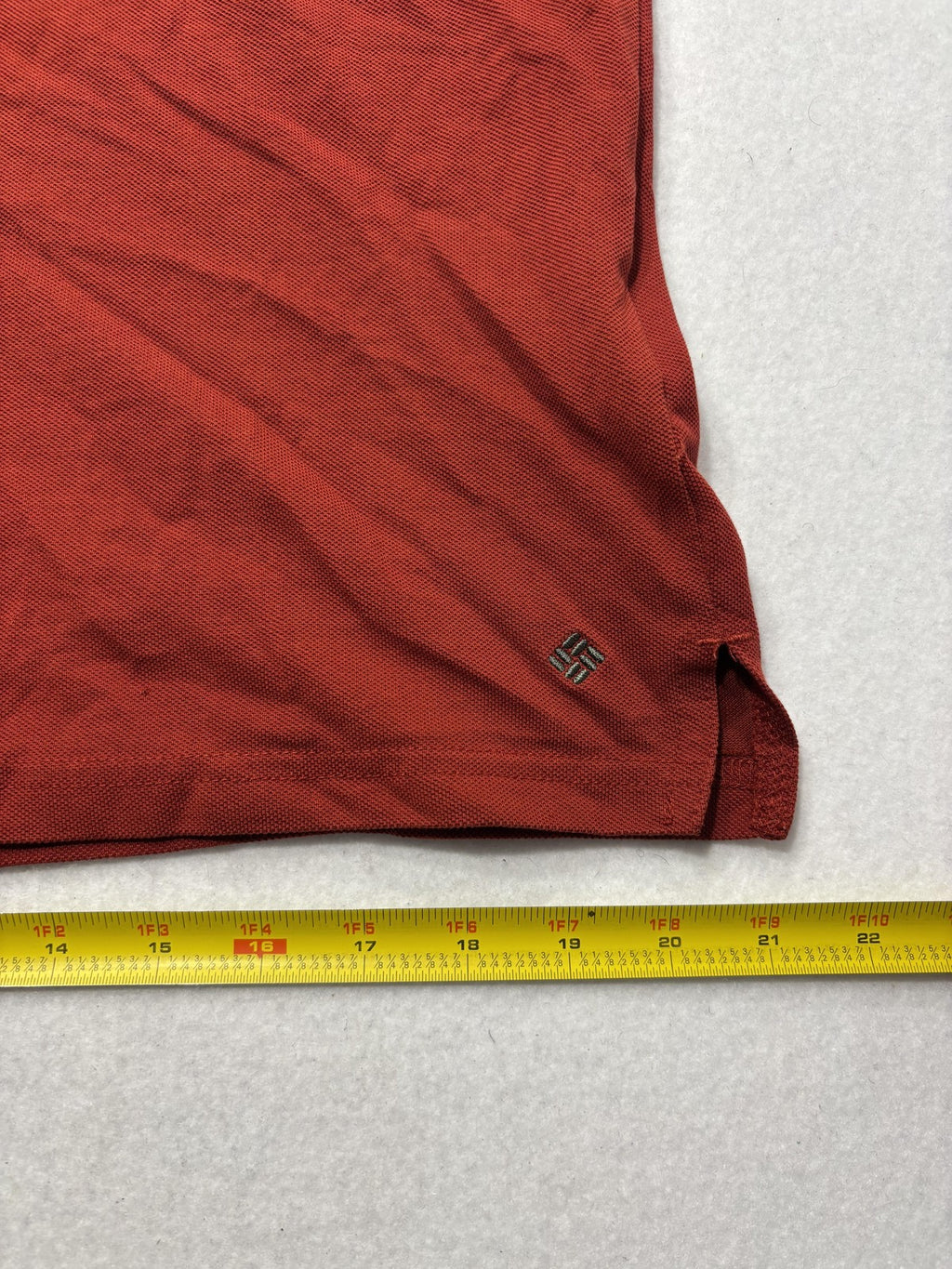 Columbia Omni-Shade Polo Shirt Mens Medium Orange Short Sleeve UV Protection
