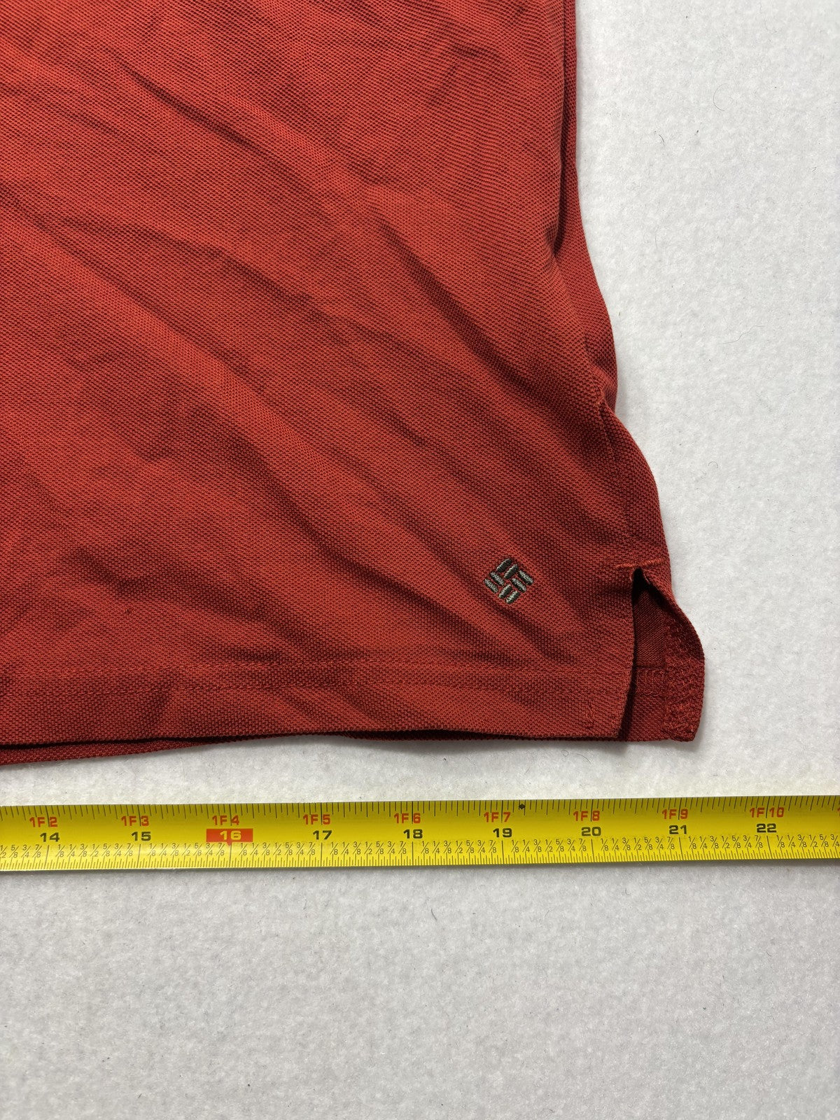 Columbia Omni-Shade Polo Shirt Mens Medium Orange Short Sleeve UV Protection