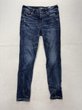 Silver Jeans Co Avery Ankle Skinny Jeans Womens 28 Blue Distressed 29x27