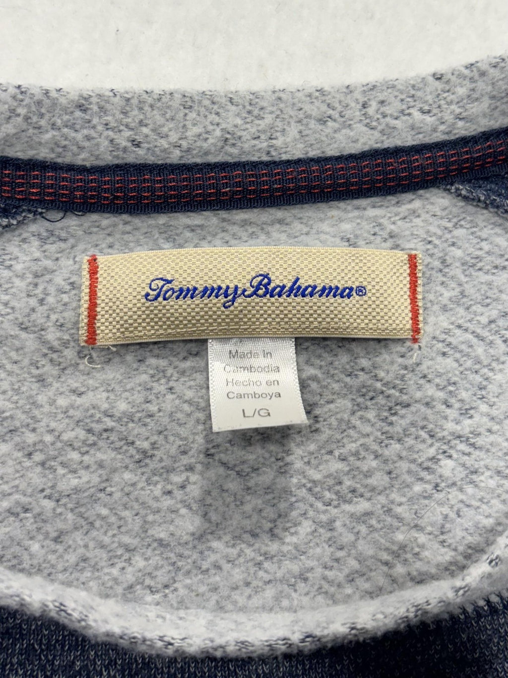 Tommy Bahama Sweater Mens Large Blue Knit Crew Neck Long Sleeve Pullover Casual