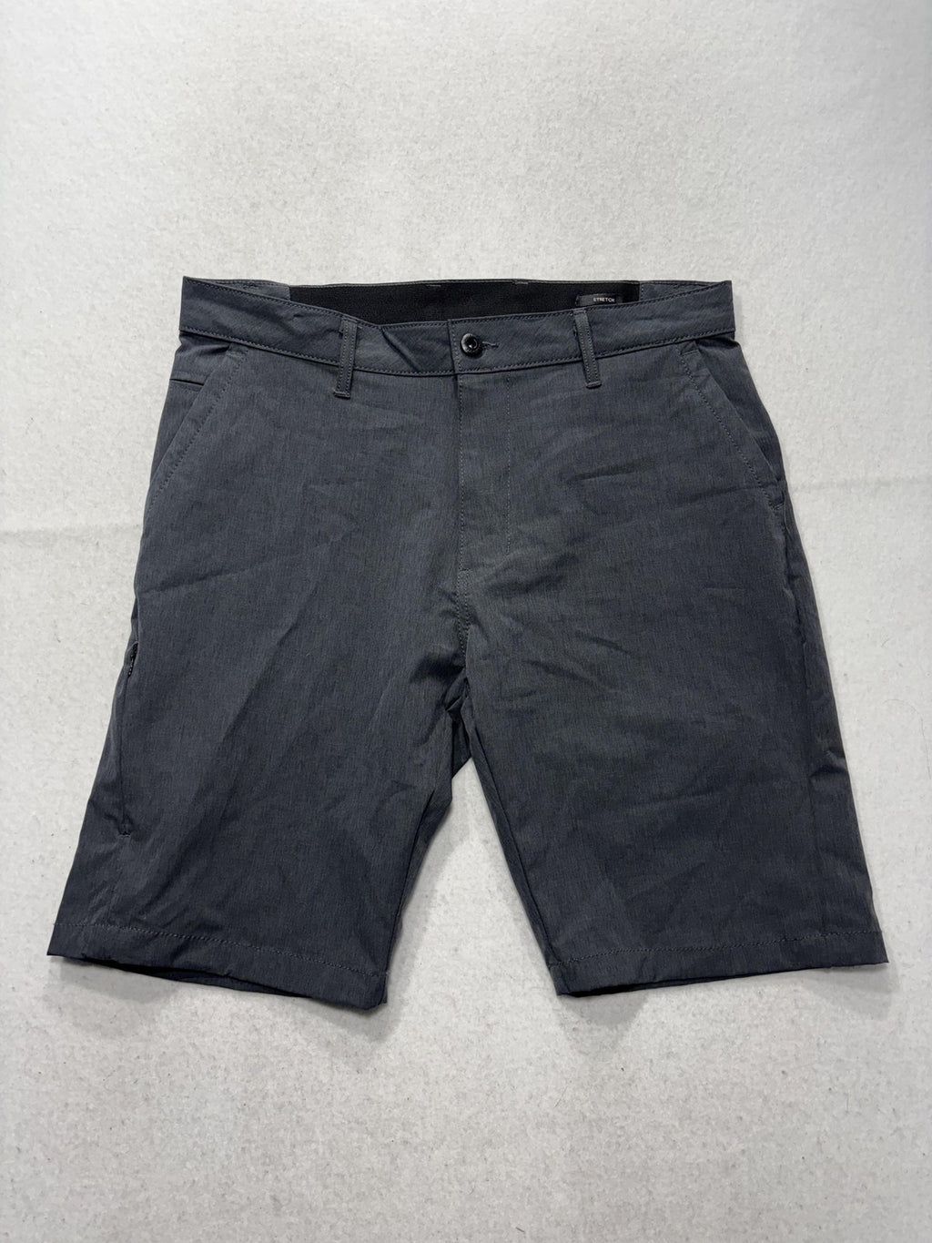 Kenneth Cole New York Chino Shorts Mens 32 Gray 9" Inseam Stretch Casual Summer