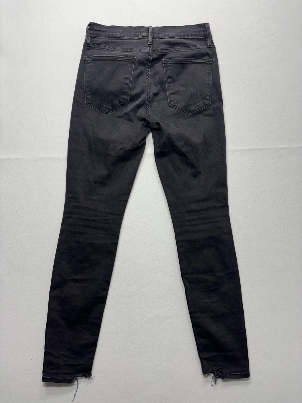 FRAME Le High Skinny Jeans Womens 26 Gray Charcoal Wash Mid Rise Stretch 26x28.5