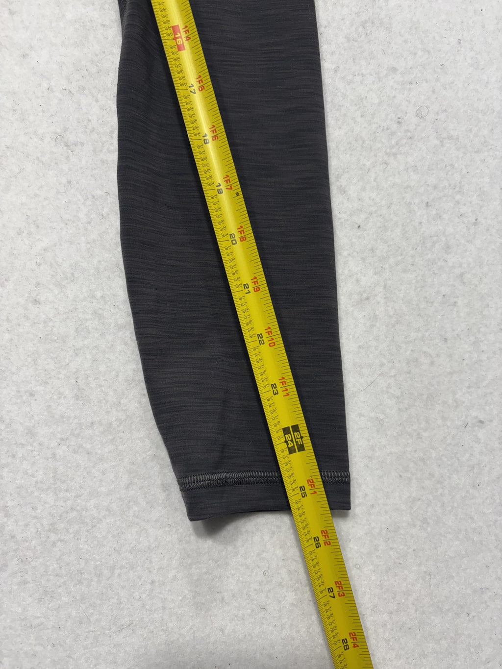 Lululemon Leggings Womens 2 Gray High Rise 26" Inseam Ankle Yoga Stretch Pockets