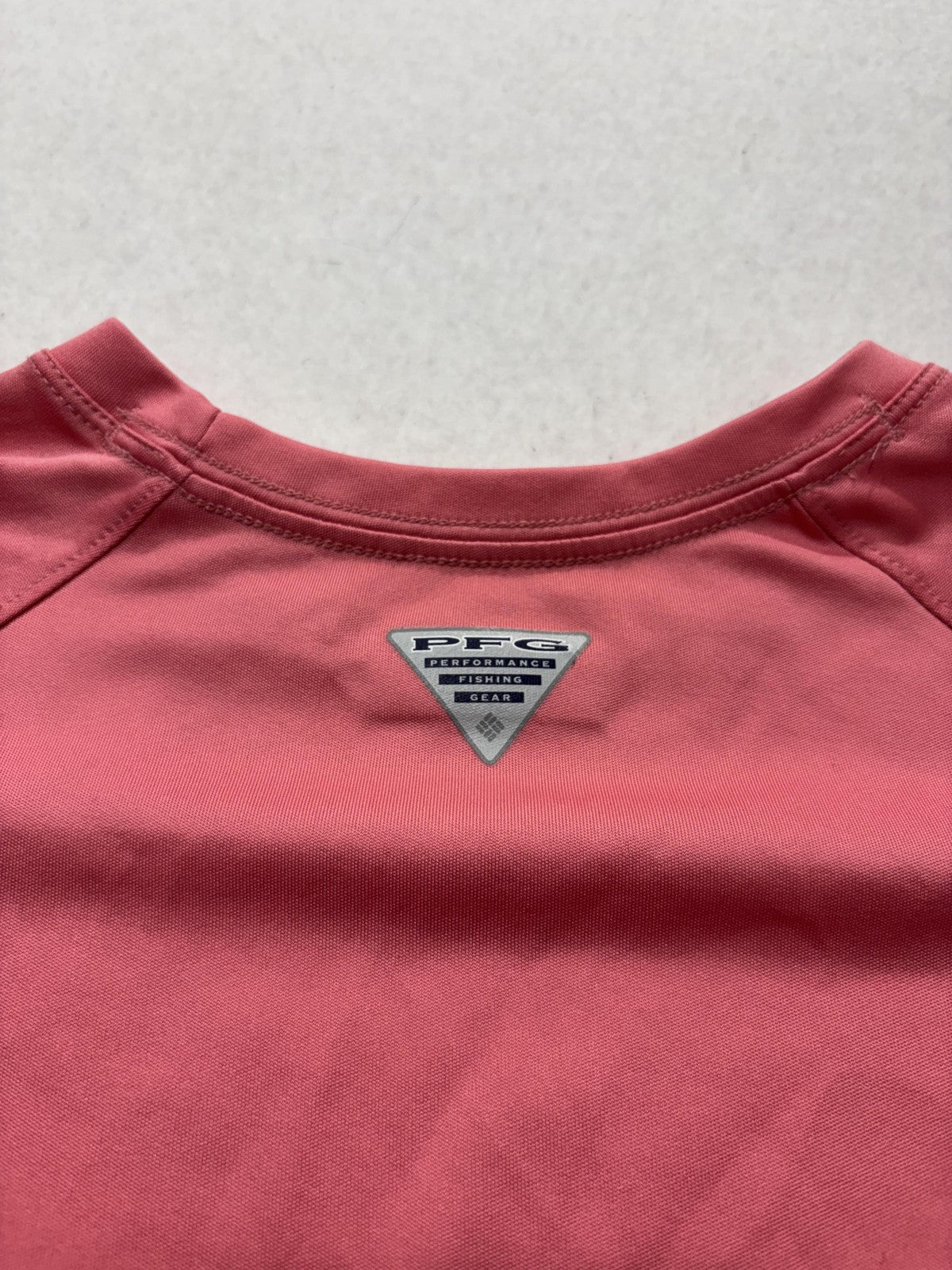 Columbia PFG Omni-Shade Shirt Mens Medium Pink Long Sleeve Fishing Lightweight