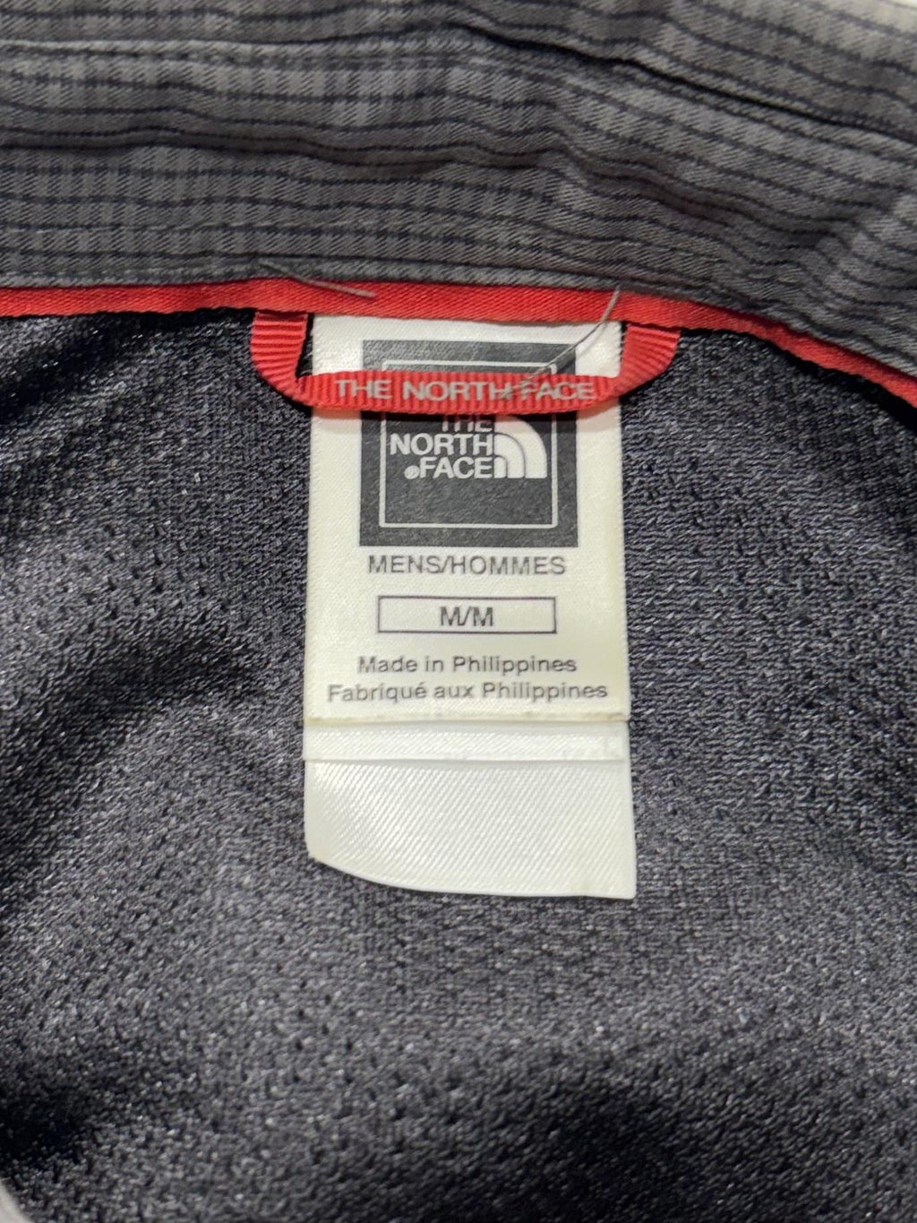 The North Face Shirt Mens Medium Gray Check Short Sleeve Button Up Hiking Casual