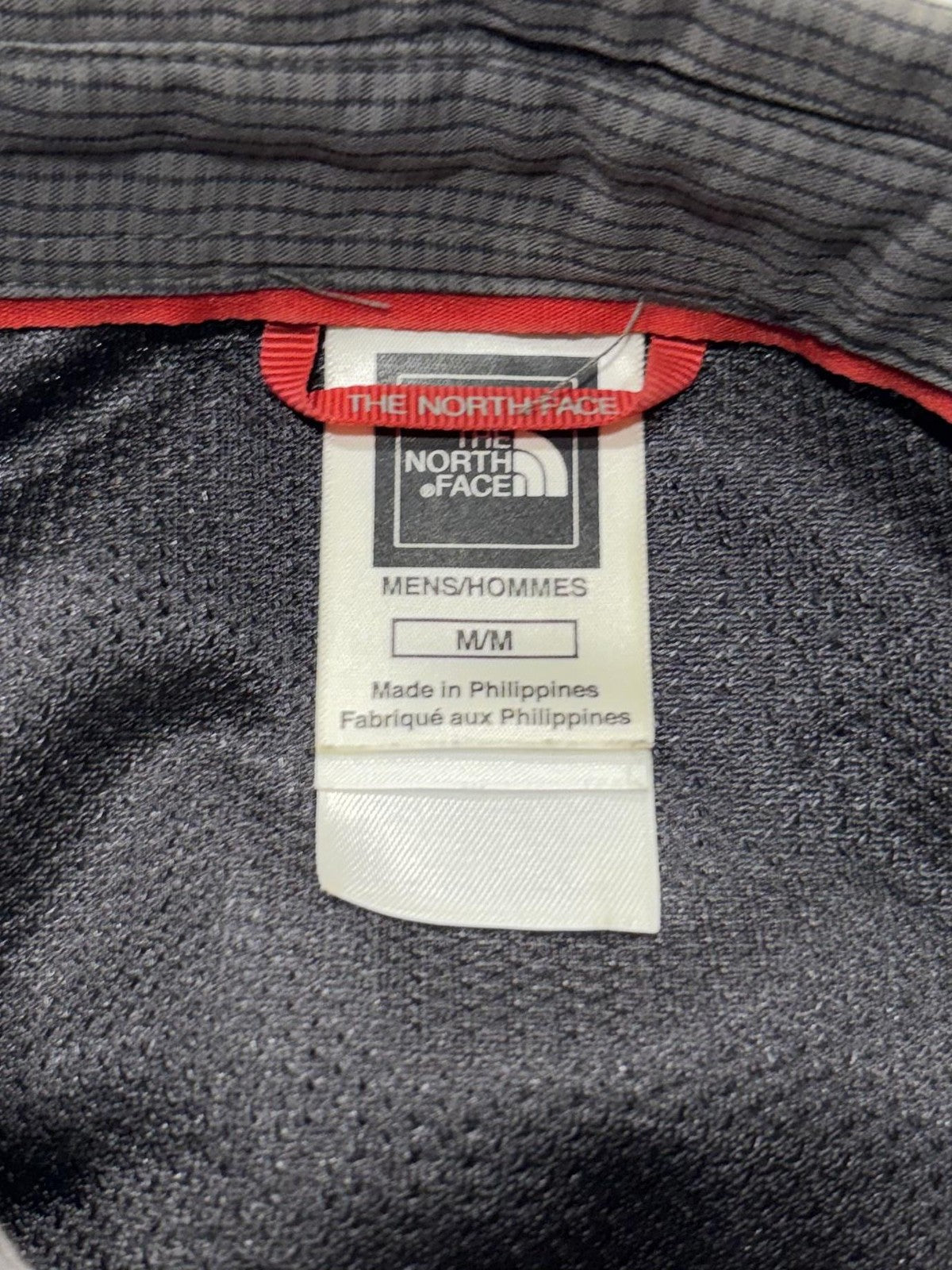 The North Face Shirt Mens Medium Gray Check Short Sleeve Button Up Hiking Casual