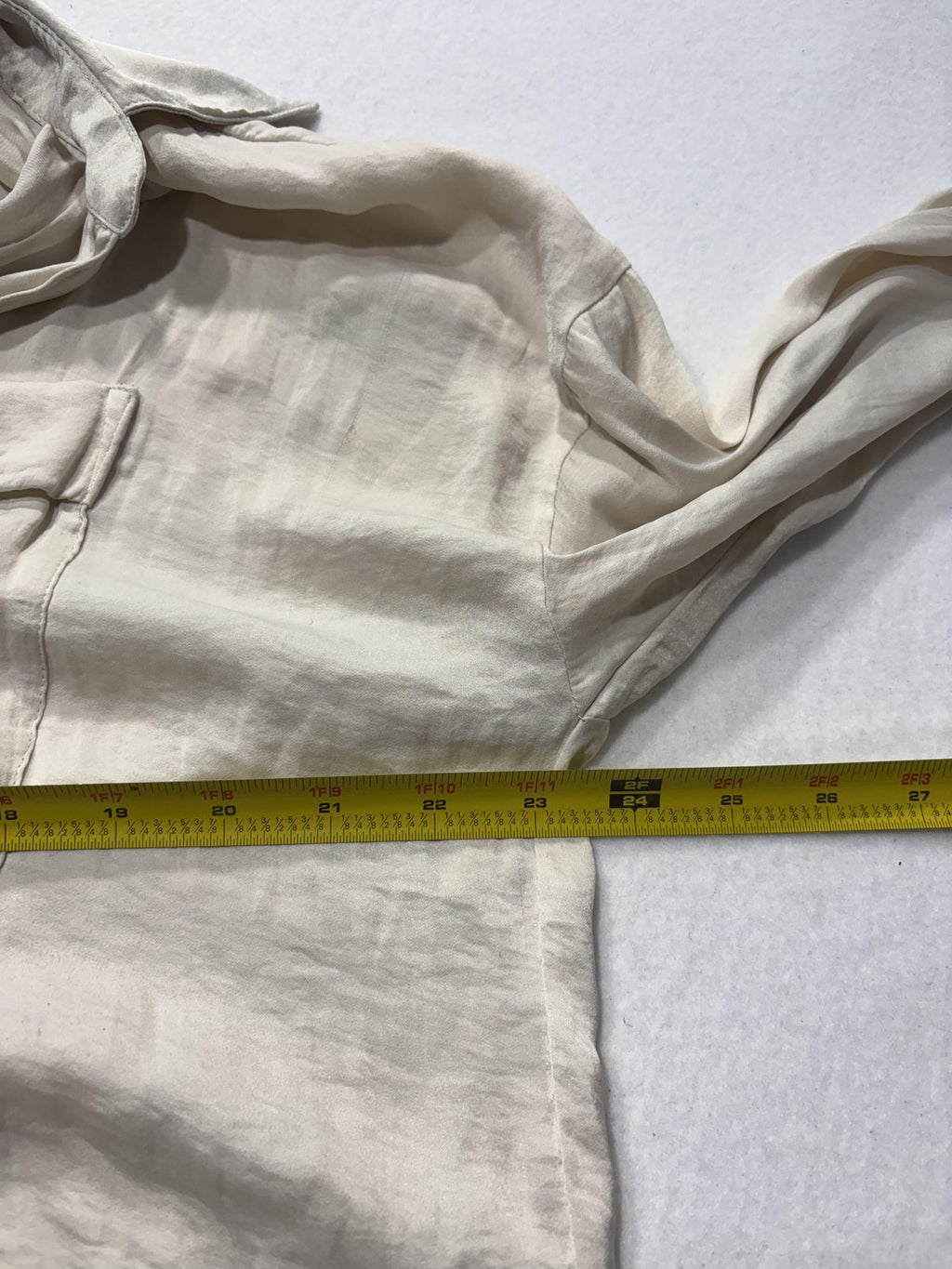 American Eagle Outfitters Blouse Womens XS White V Neck Long Sleeve Tunic Top