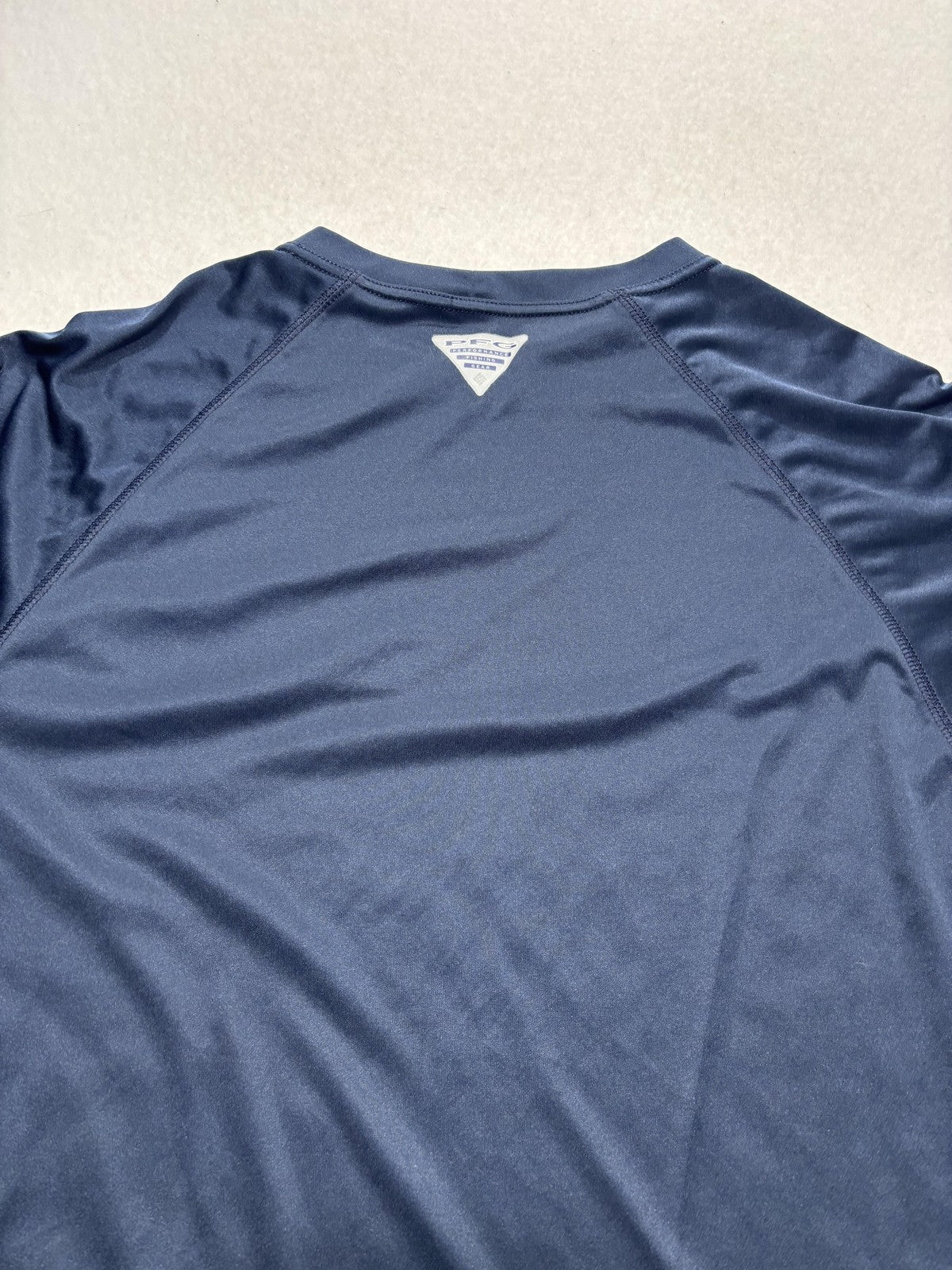 Columbia PFG Omni-Shade Shirt Mens Large Blue Long Sleeve Fishing UV Protection