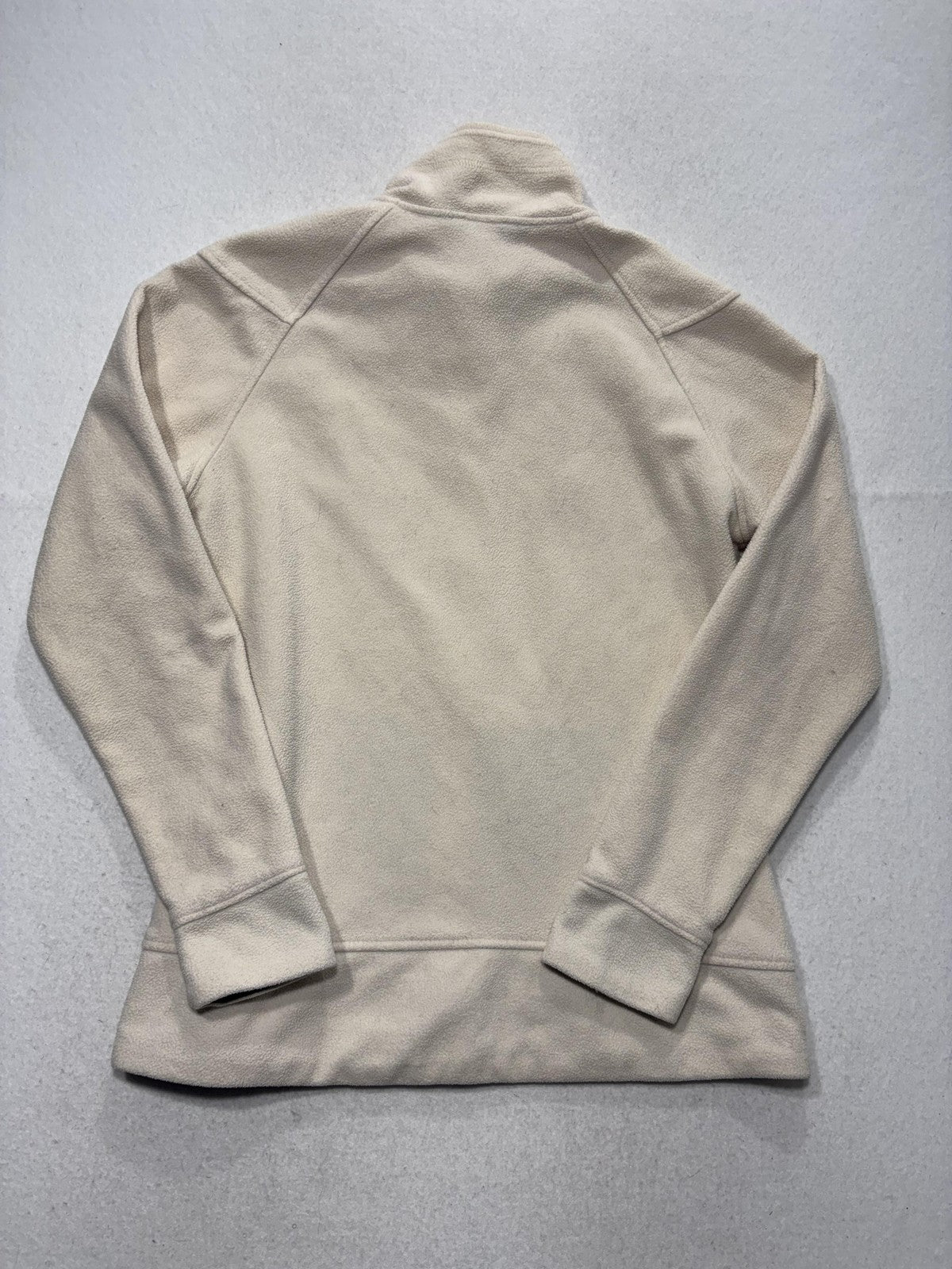 REI Jacket Womens Large White Fleece Full Zip Stand Collar Hiking Casual